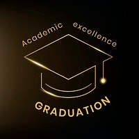 Graduation hat logo template