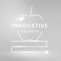 Innovative solutions logo template education technology design