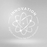 Science education logo template atomic design design