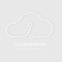 Minimal cloud network logo template digital design