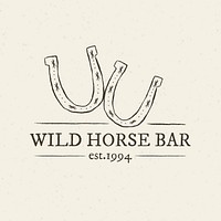 Cowboy bar logo template 