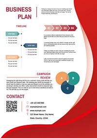 Business infographic poster template, corporate plan