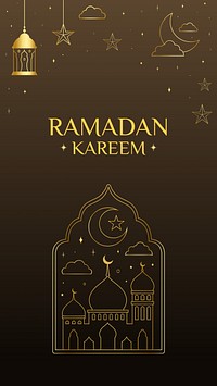 Ramadan kareem Instagram story template for social media
