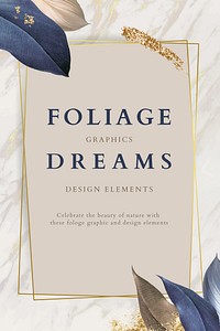 Elegant frame Pinterest pin template, botanical editable design