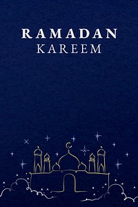 Ramadan kareem template, editable Pinterest pin