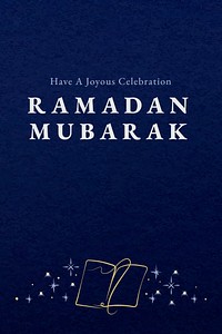 Ramadan mubarak template, editable Pinterest pin