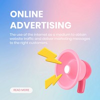 Online advertising Facebook ad template 3D design