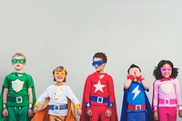 Diverse young superheroes