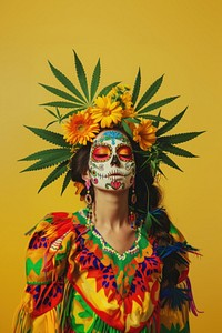 Marijuana woman face carnival.