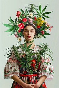 Marijuana woman head accessories.