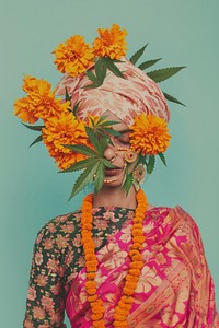 Marijuana woman head photography.