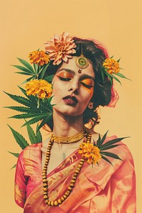 Marijuana woman head photography.
