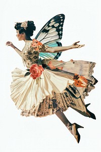 Butterfly dance woman recreation.