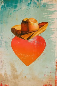 Heart hat cowboy hat clothing.