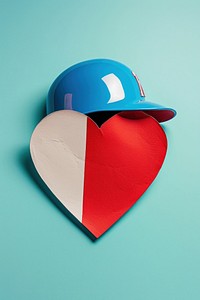 Heart helmet clothing apparel.