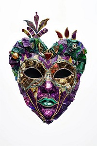 The heart mask mardi gras carnival.
