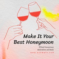 Honeymoon deals Instagram post template