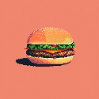 Burger pixel food.