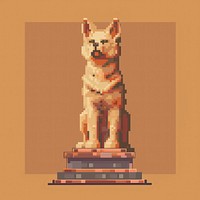 Hachiko statue pixel animal canine mammal.