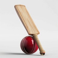Cricket ball with cricket bat sports baseball softball.