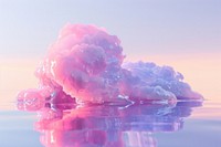3d illustration of pink cloud outdoors nature person.