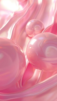 Pink abstract solid shapes balloon blossom flower.