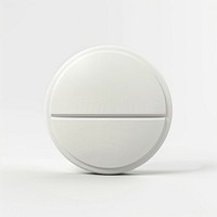 White round pill with a line the middle medication electrical device.