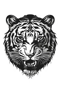 Tiger tattoo illustrated wildlife.
