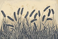 Wheat field painting produce grass.