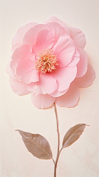 Real pressed Camellia flower blossom anemone.