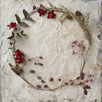 Real Pressed christmas wreath accessories embroidery accessory.