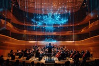 Real-time motion capture technology orchestra concert recreation.