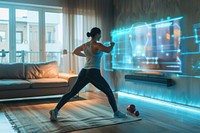 Holographic personal trainer fitness electronics basketball.