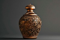 Traditional Indian attar perfume bottle porcelain cosmetics cookware.
