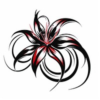 Red spider lily graphics pattern blossom.