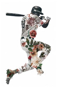 Flower Collage baseball player ballplayer paintball clothing.