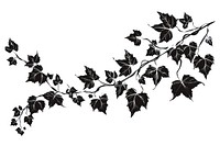 Ivy vine silhouette stencil plant.