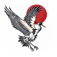 Tattoo illustration of a cranes waterfowl animal stork.