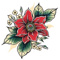 Tattoo illustration of a higanbana flower embroidery graphics pattern.