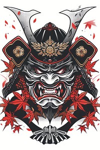 Samurai wildlife emblem symbol.