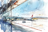 Airport transportation terminal aircraft.