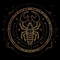 Scorpio zodiac sign invertebrate crawdad seafood.