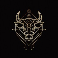 Taurus zodiac sign logo chandelier weaponry.