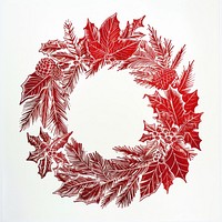 Christmas wreath plant leaf art.