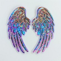 Glitter angel wing sticker accessories chandelier accessory.
