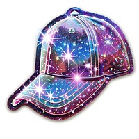 Glitter baseball cap sticker clothing apparel hat.