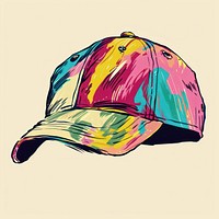 Drawing baseball cap art illustrated clothing.