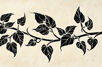 Ivy vine graphics stencil pattern.