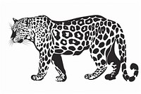 Leopard wildlife stencil panther.