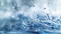 Macro photograph of water splash outdoors droplet jacuzzi.